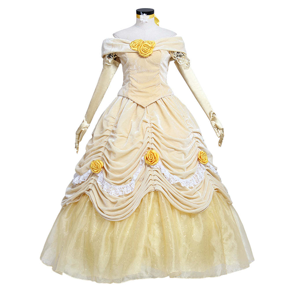 Beauty and the Beast Belle Cosplay Costume | Princess Dress for Halloween & Cosplay-Astricos