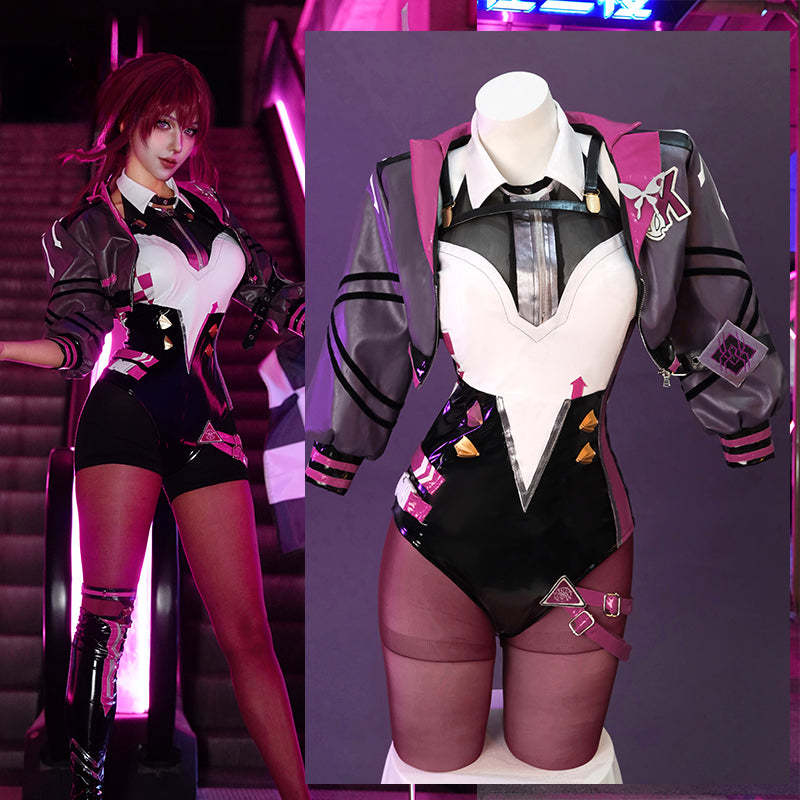 Honkai Star Rail Kafka Cosplay Costume - Women's Racing Suit for Halloween & Conventions-Astricos
