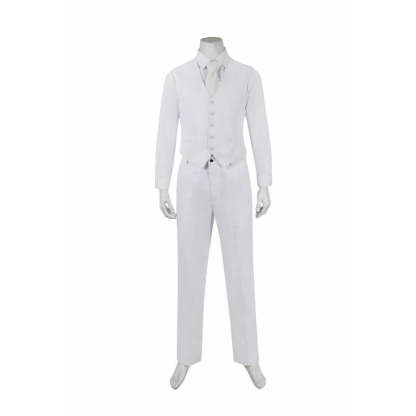 Joker 2 Arthur Fleck White Cosplay Costume Full Set - Premium Suit, Shirt, Vest, Pants & Tie-Astricos