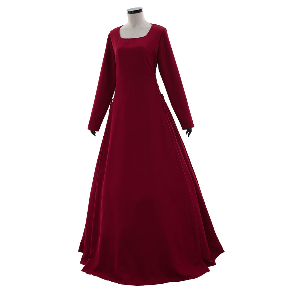Gothic Victorian Red Dress for Women | Renaissance Elegant Prom & Halloween Party Costume-Astricos