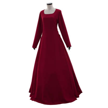 Gothic Victorian Red Dress for Women | Renaissance Elegant Prom & Halloween Party Costume-Astricos