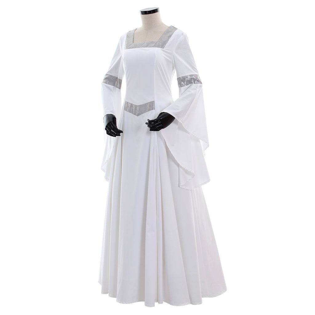 White Medieval Dress Renaissance Princess Costume | Elegant Cosplay & Wedding Gown-Astricos