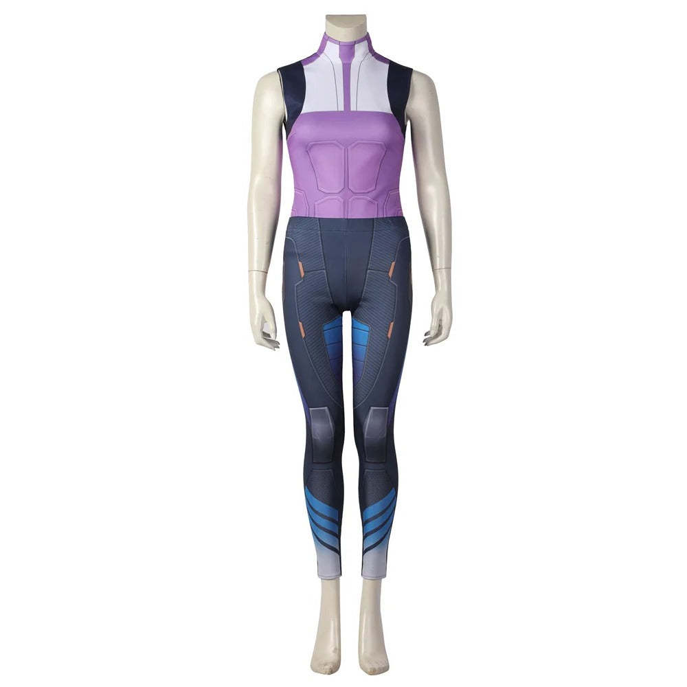 Valorant Neon Cosplay Costume – Blue Combat Uniform for Women | Full Set for Halloween & Party | Astricos-Astricos