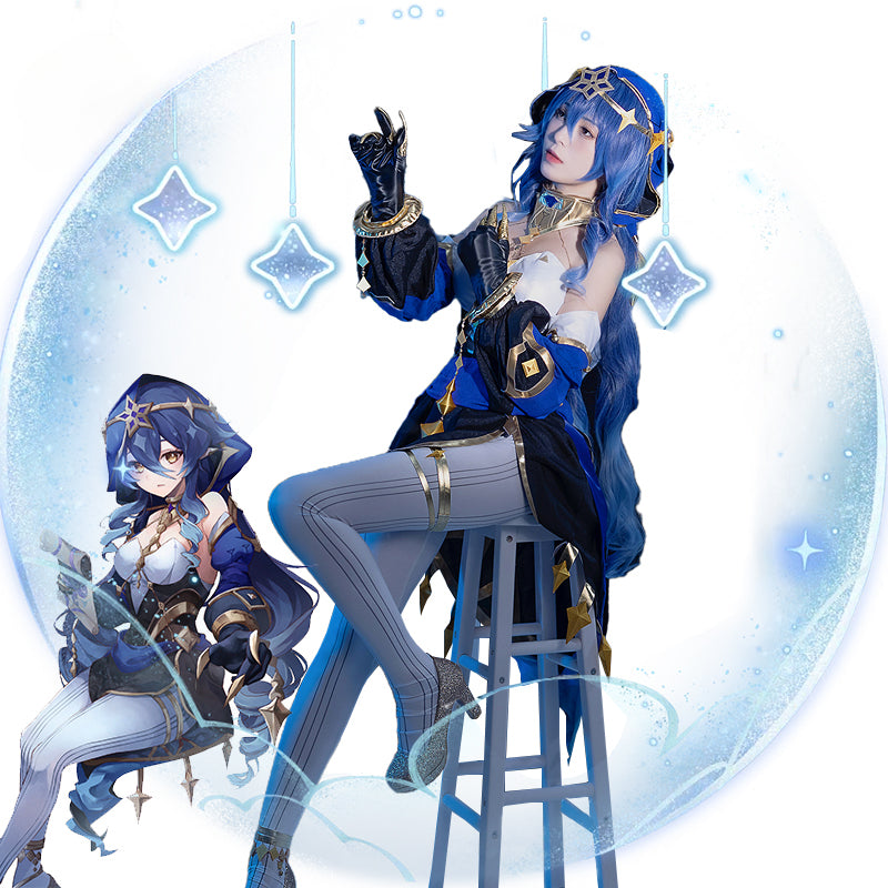 Genshin Impact Layla Cosplay Costume - Exotic Dancers Outfit for Women-Astricos