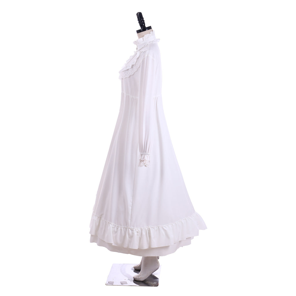 Marie Antoinette White Ball Gown - Vintage Victorian Baroque Cosplay Dress-Astricos