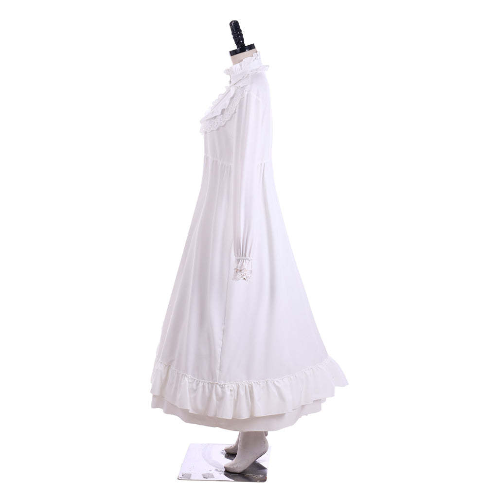 Marie Antoinette White Ball Gown - Vintage Victorian Baroque Cosplay Dress-Astricos