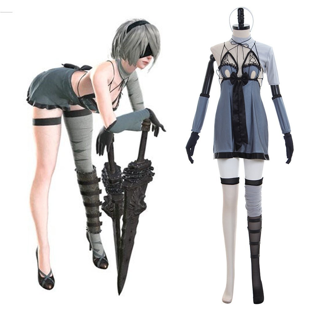 2B NieR Automata Cosplay Costume - Premium Game Character Roleplay Outfit-Astricos