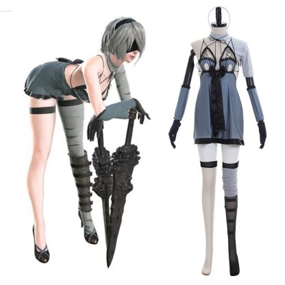 2B NieR Automata Cosplay Costume - Premium Game Character Roleplay Outfit-Astricos