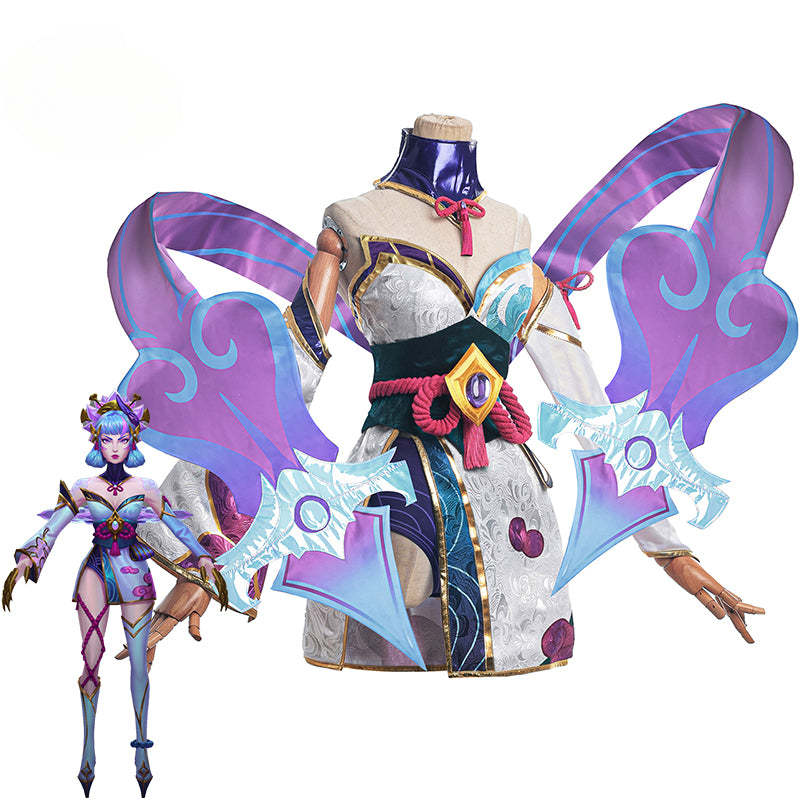 LOL Spirit Blossom Evelynn Cosplay Costume Full Set with Headwear - Astricos-Astricos