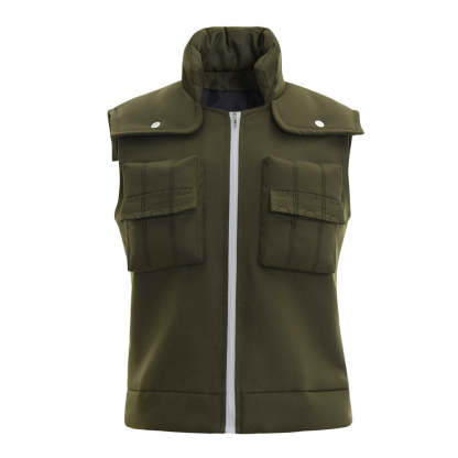 Naruto Hidden Leaf Village Vest - Green Kakashi Hatake Cosplay Costume-Astricos