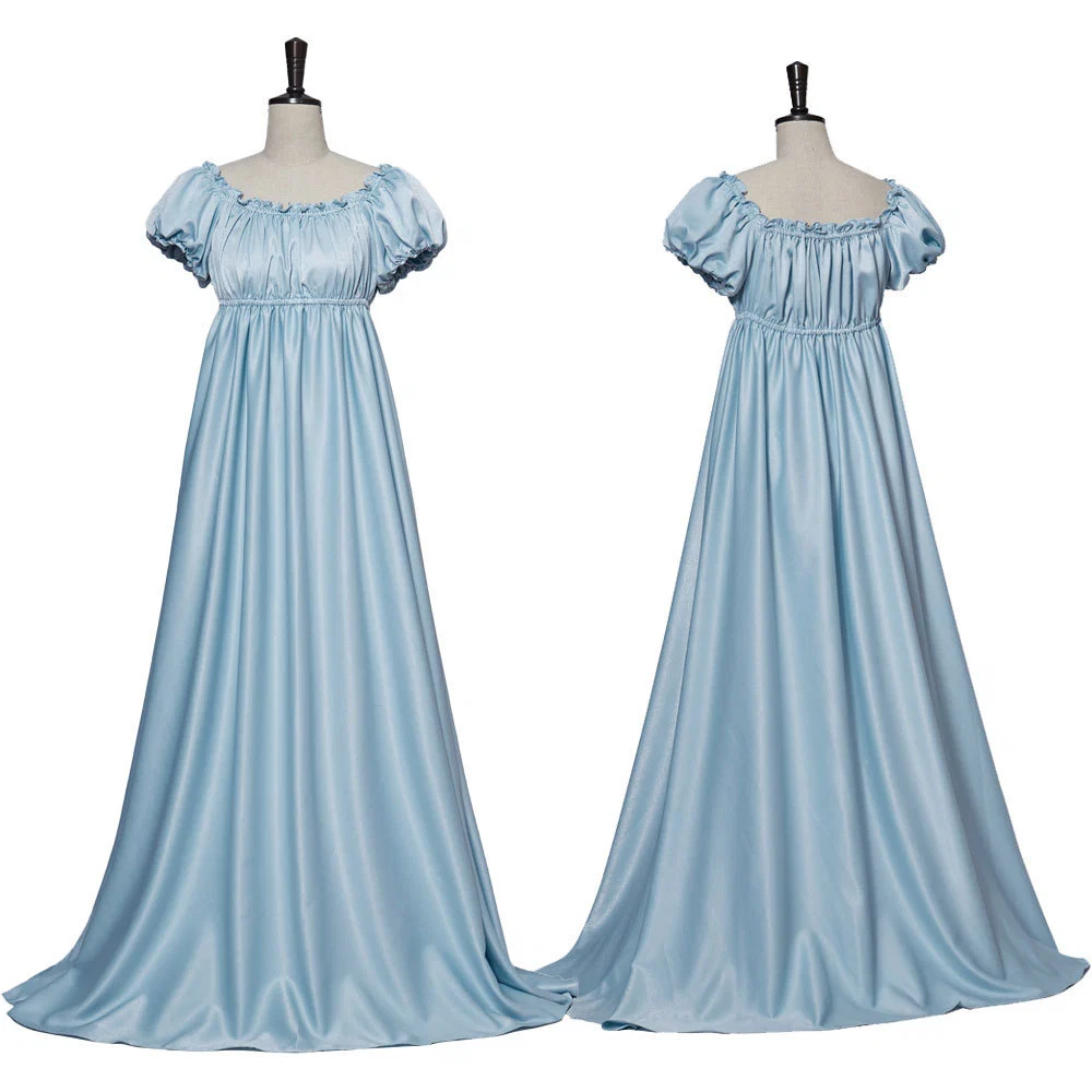 Bridgerton Cosplay Dress, Medieval Regency Vintage Ball Gown, Custom Made Long Costume for Stage Show, Historical Reenactment & Halloween｜Astricos