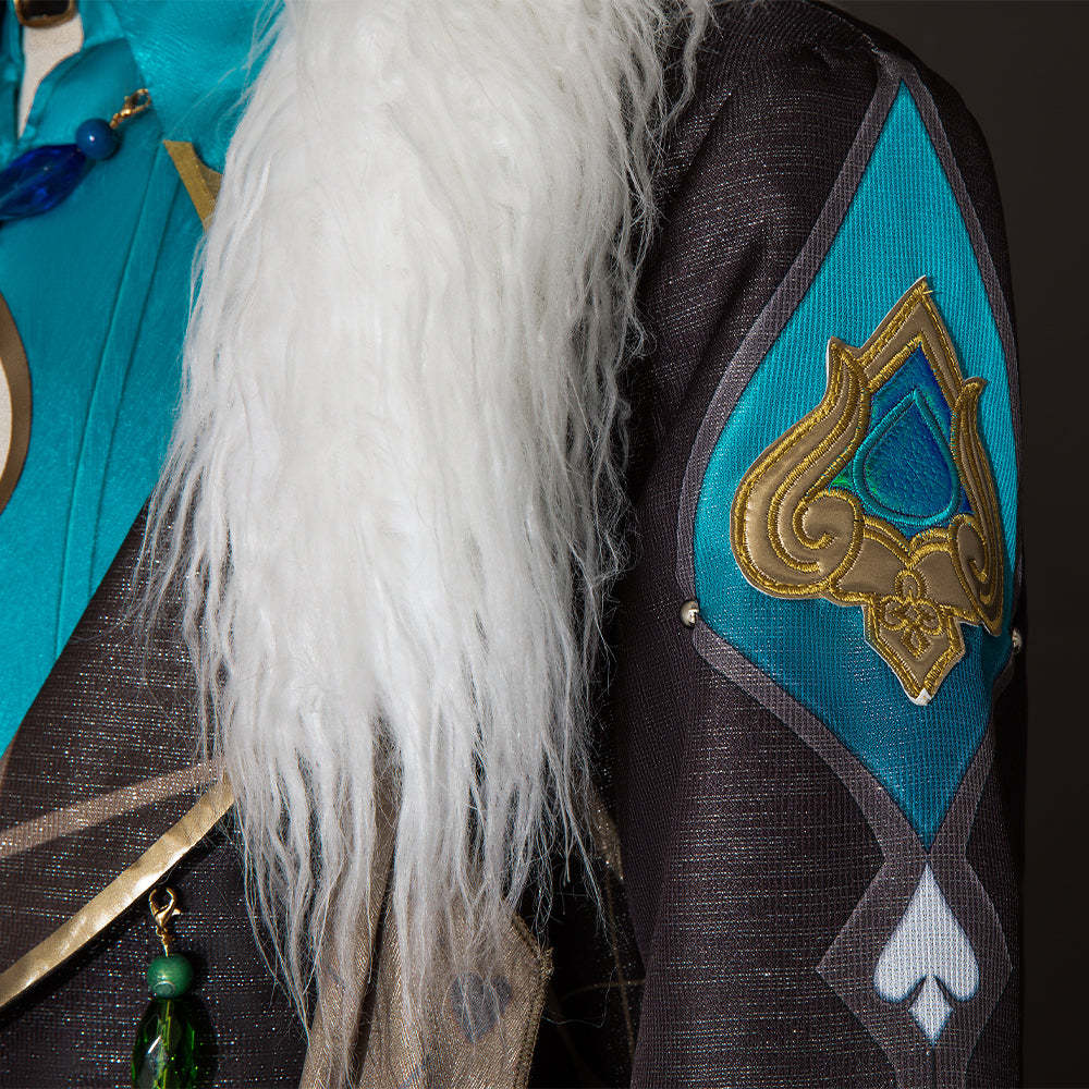 Honkai Star Rail Aventurine Cosplay Costume Wig & Earrings Set | Authentic Game Cosplay Accessories-Astricos