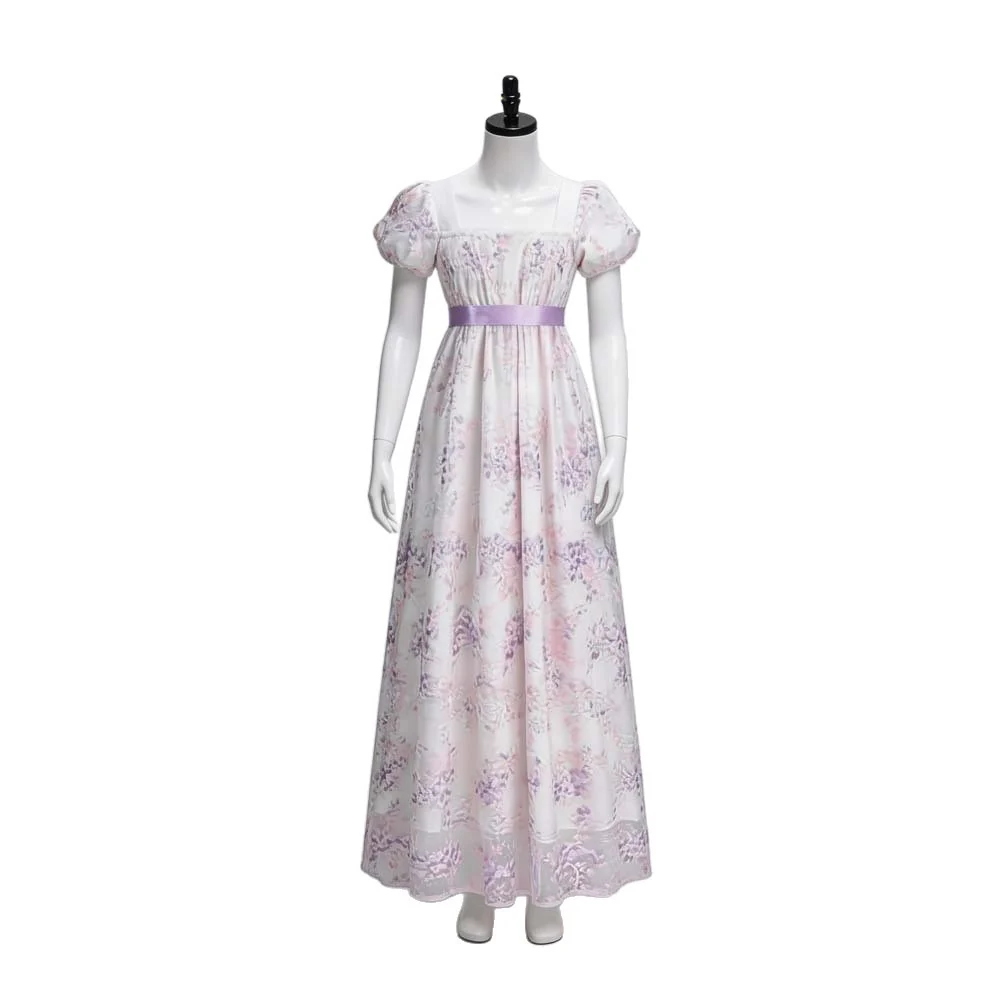 Regency Empire Waist Long Dress, Custom‑Made for Medieval Theme & Tea Party