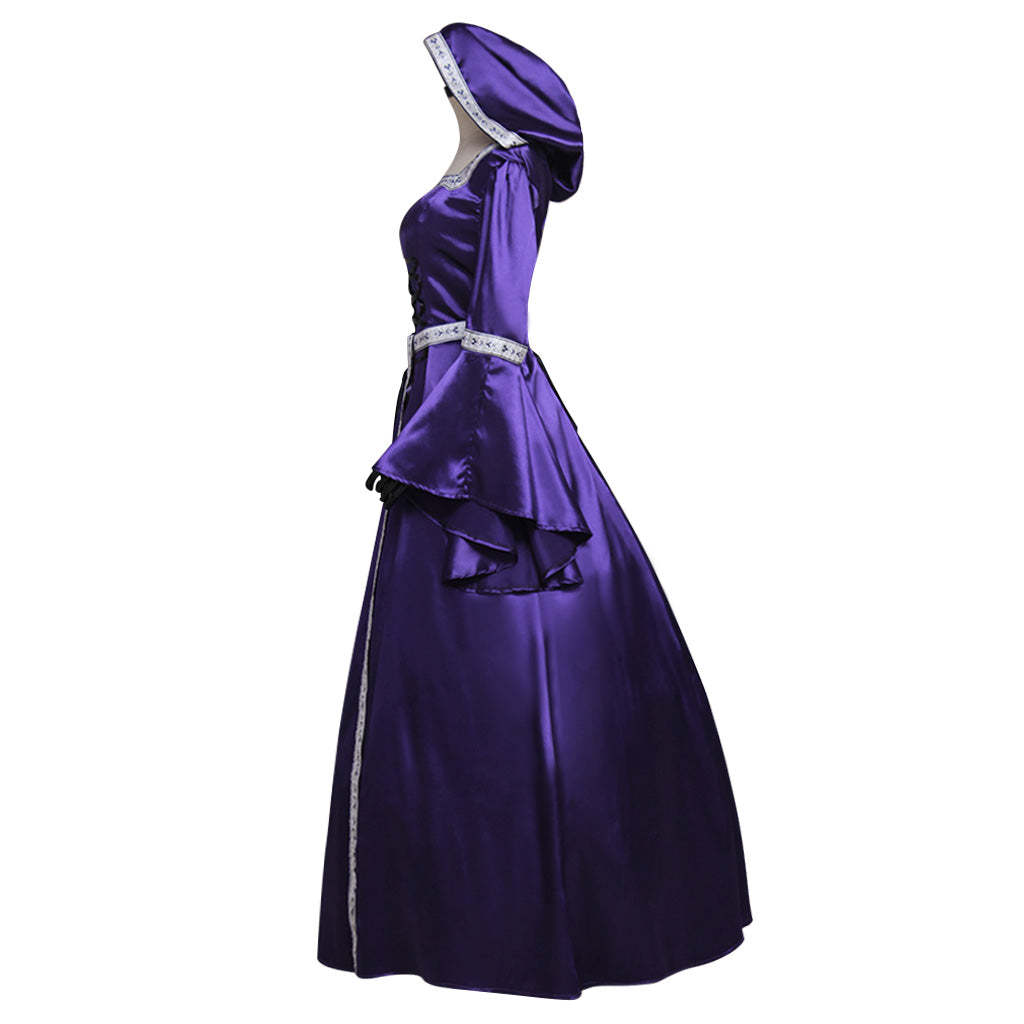 Medieval Vintage Southern Dress - Women's Halloween Cosplay Court Noble Robe with Bell Sleeves-Astricos