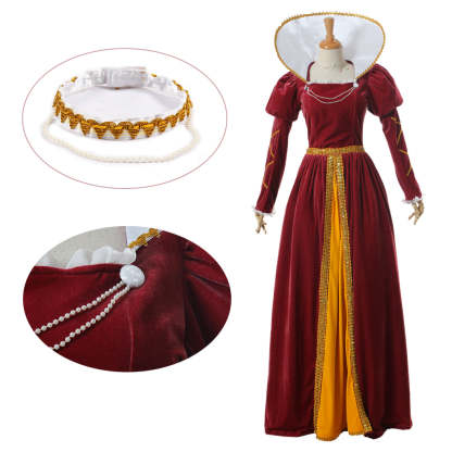 Victoria Ball Gown Medieval Renaissance Queen Costume | Elegant Vintage Gothic Dress for Halloween & Carnival-Astricos