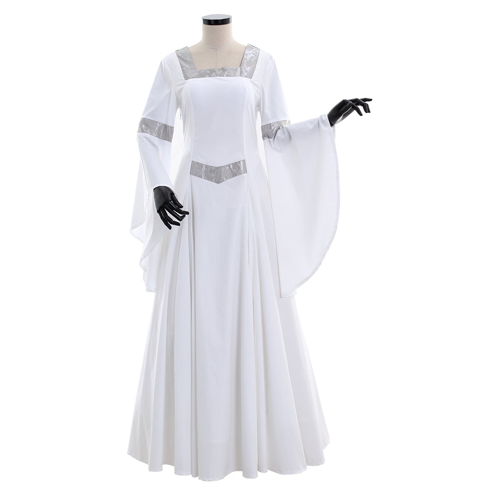 White Medieval Dress Renaissance Princess Costume | Elegant Cosplay & Wedding Gown-Astricos