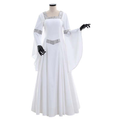 White Medieval Dress Renaissance Princess Costume | Elegant Cosplay & Wedding Gown-Astricos