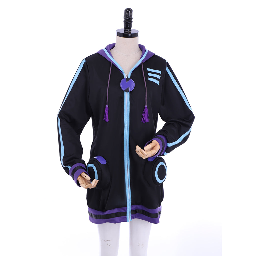Purple Heart Hoodie Cosplay Costume - Hyperdimension Neptunia Official Outfit-Astricos