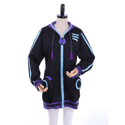 Purple Heart Hoodie Cosplay Costume - Hyperdimension Neptunia Official Outfit-Astricos