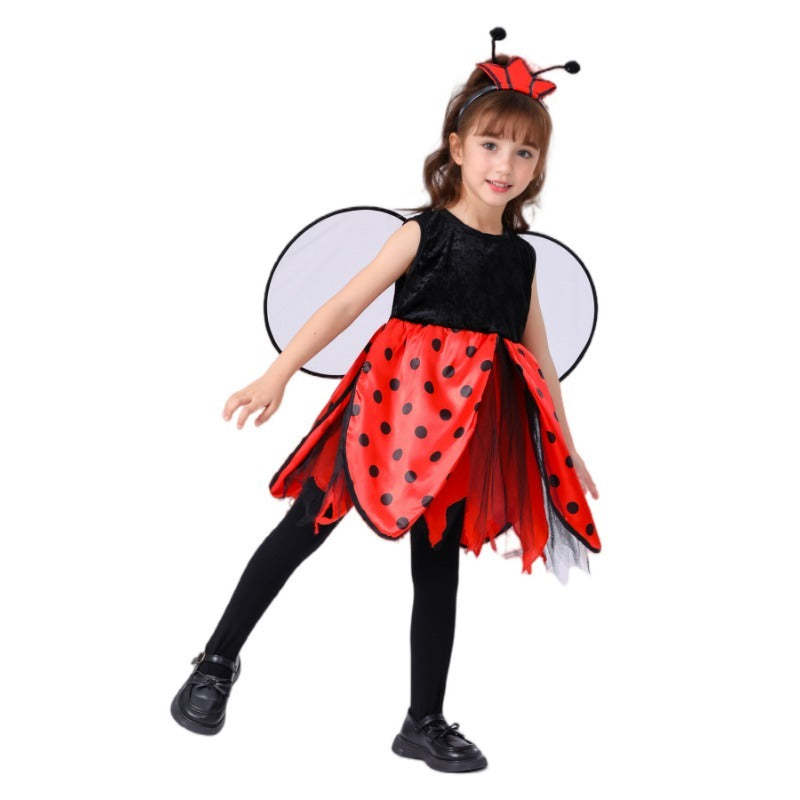 Adorable Kids' Bee and Ladybug Costume for Cosplay, Halloween, and Performances-Astricos
