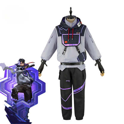 Valorant ISO Cosplay Costume for Men - Combat Uniform for Halloween & Parties-Astricos