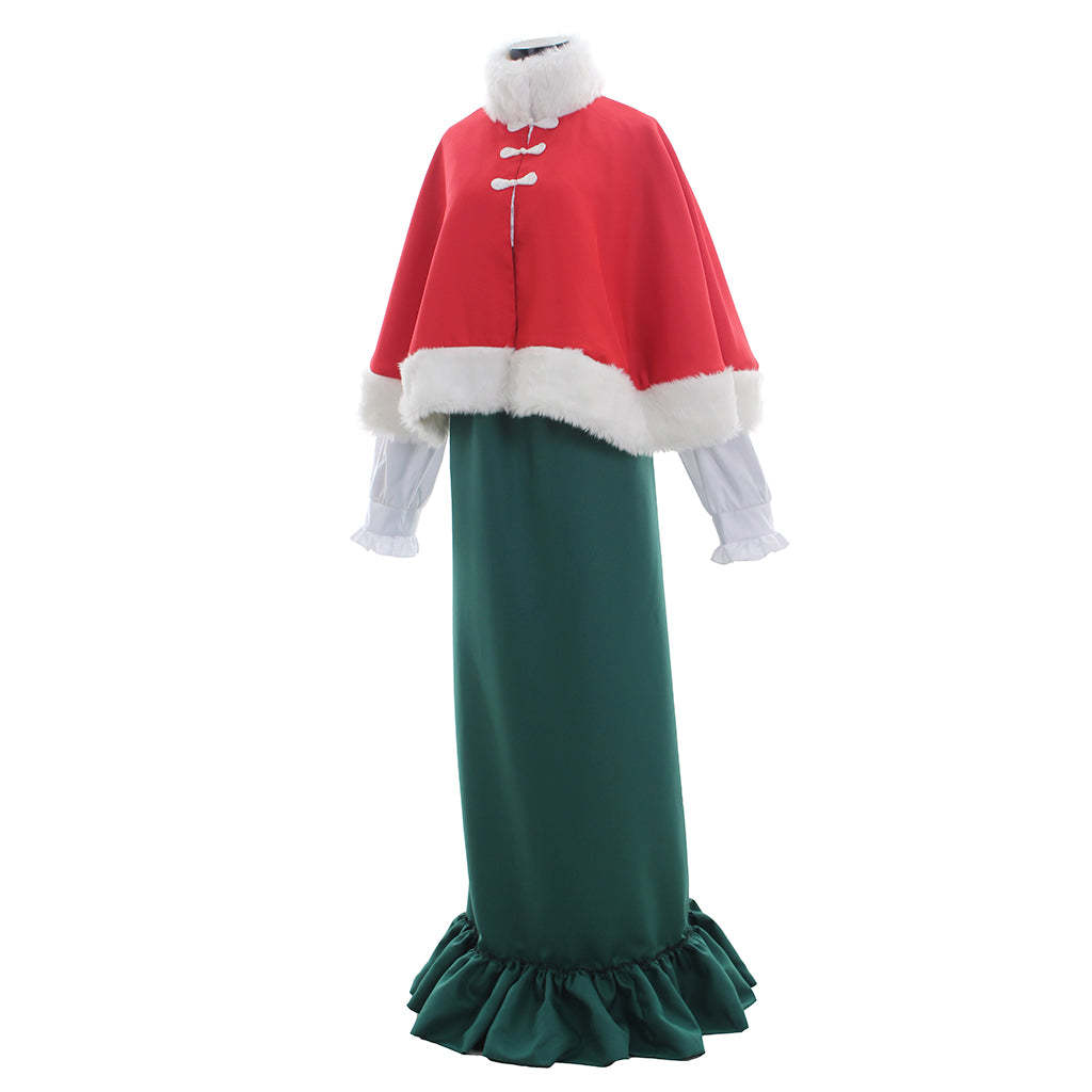 Vintage Medieval Victorian Red & Green Top Dress Hat - Cosplay Costume for Adults-Astricos