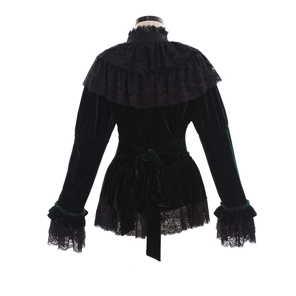 Elegant Lolita Strapless Chiffon Blouse with Trumpet Sleeves for Women & Girls-Astricos