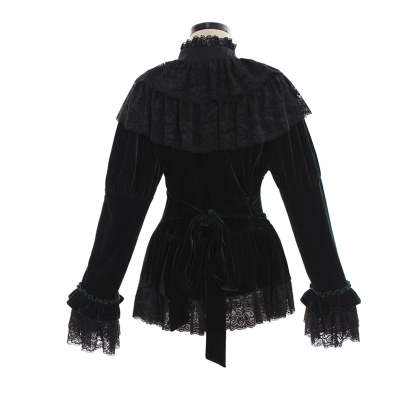 Elegant Lolita Strapless Chiffon Blouse with Trumpet Sleeves for Women & Girls-Astricos