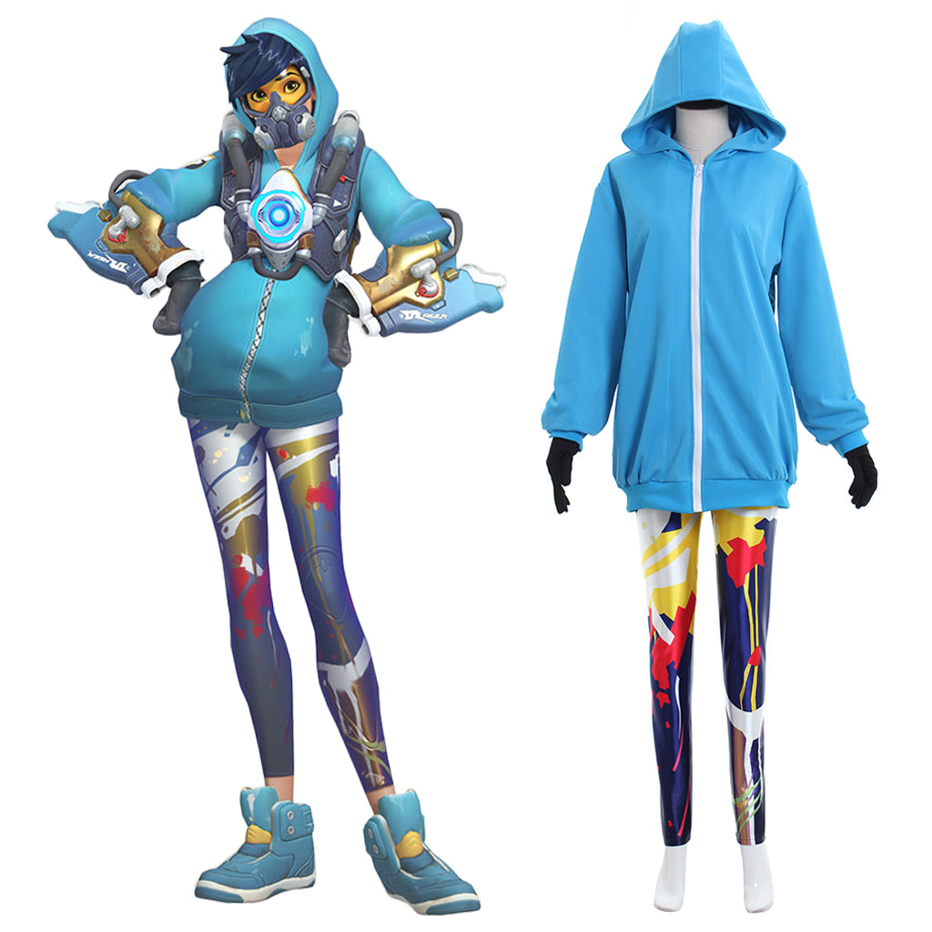Overwatch Tracer Anniversary Skin Cosplay Costume - Game Cosplay Series | Astricos-Astricos