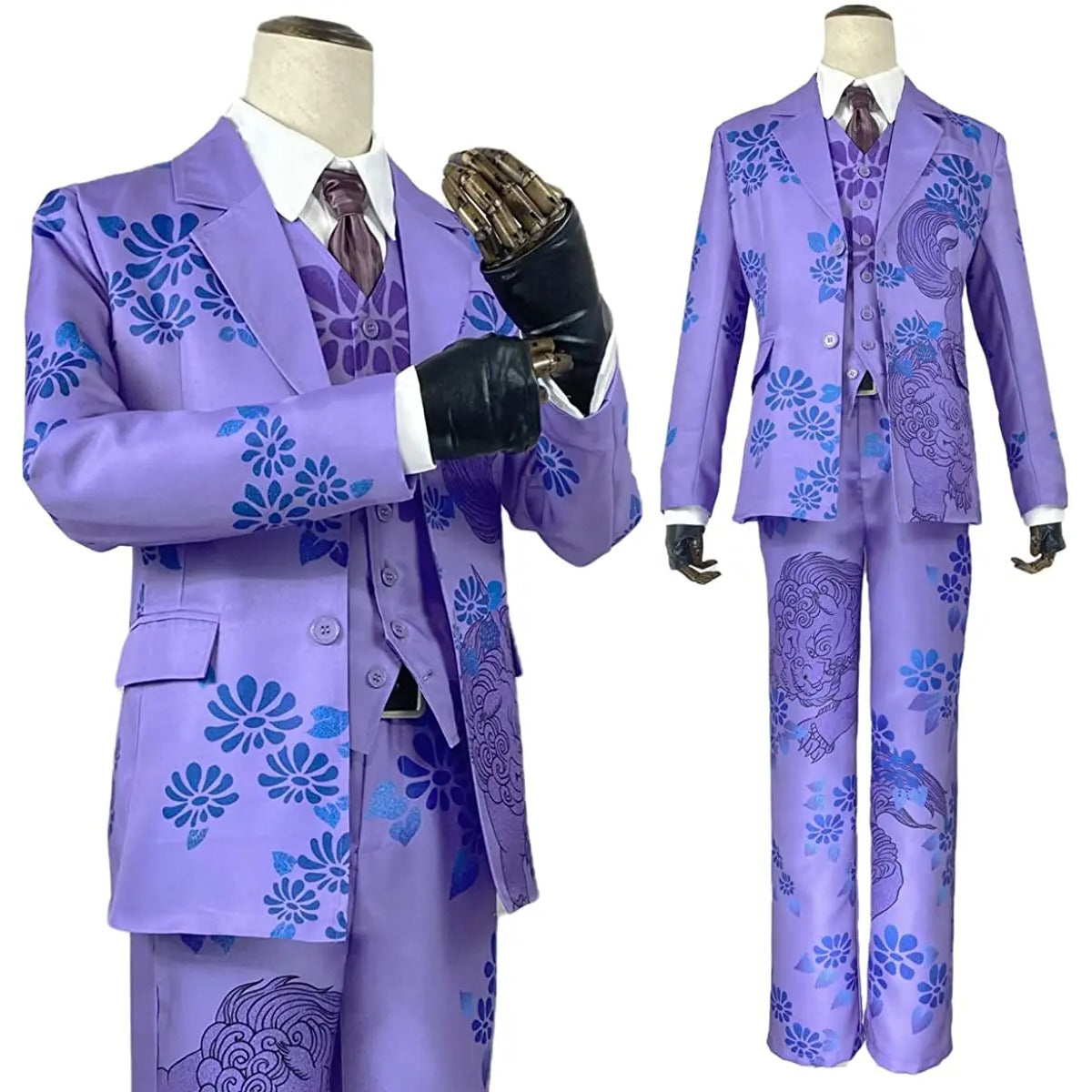 Seishu Inui Tokyo Anime Cosplay Costume - Purple Unicorn Kirin 7Pcs Set | Astricos-Astricos
