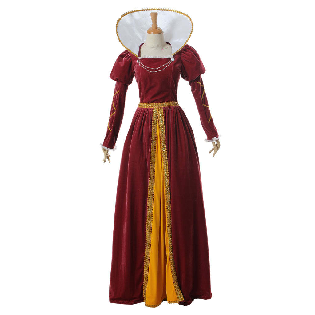 Victoria Ball Gown Medieval Renaissance Queen Costume | Elegant Vintage Gothic Dress for Halloween & Carnival-Astricos