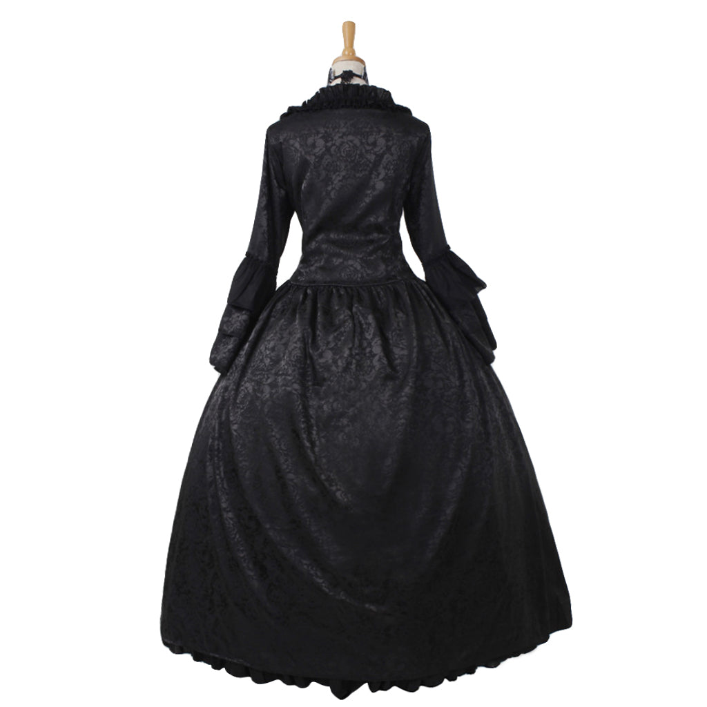 Gothic Victorian Strawberry Lolita Dress - Elegant Black Cosplay Costume for Anime Fans-Astricos
