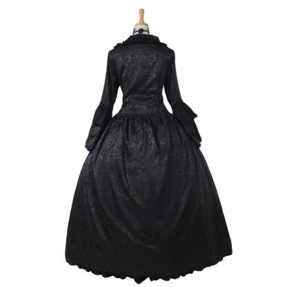 Gothic Victorian Strawberry Lolita Dress - Elegant Black Cosplay Costume for Anime Fans-Astricos