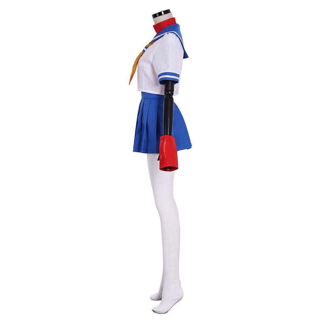 Street Fighter Sakura Kasugano Uniform Cosplay Costume | Authentic Game Series Outfit-Astricos