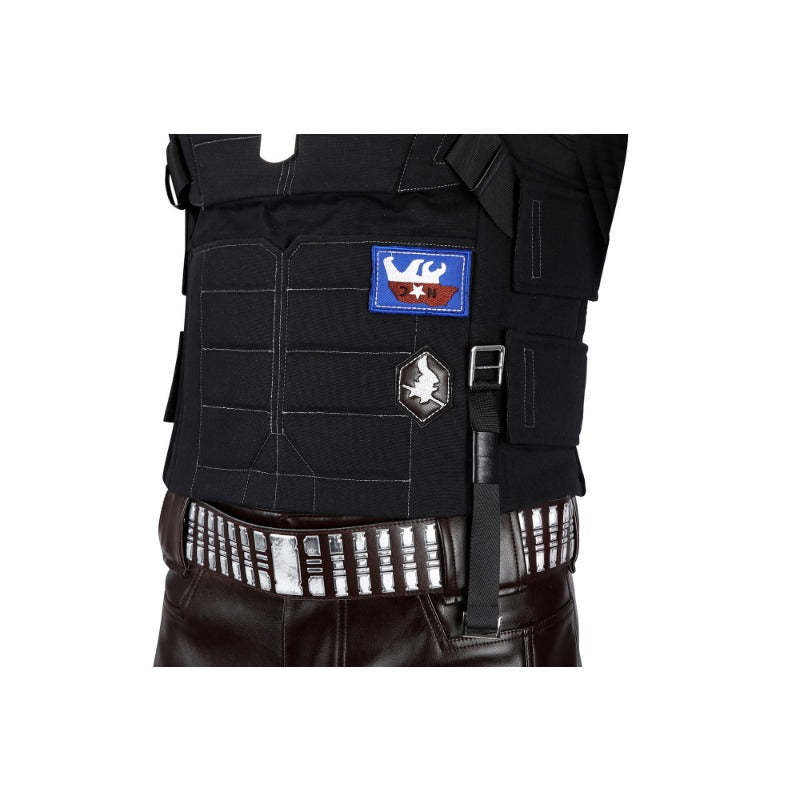 Johnny Silverhand Cyberpunk 2077 Cosplay Costume - Sleeveless Vest Halloween Party Outfit-Astricos