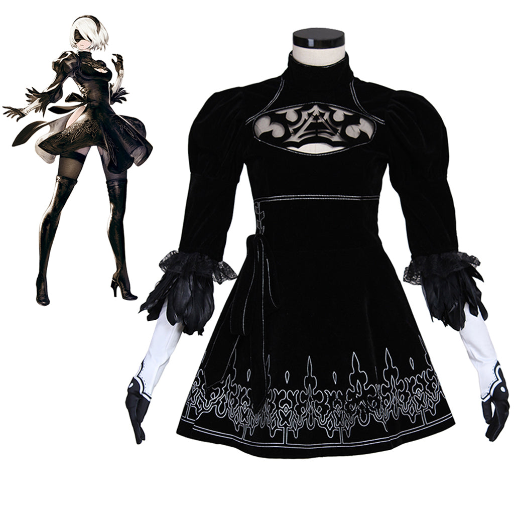 Nier Automata Yorha 2B Sexy Cosplay Costume | Premium Game Cosplay Outfit-Astricos