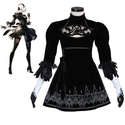 Nier Automata Yorha 2B Sexy Cosplay Costume | Premium Game Cosplay Outfit-Astricos