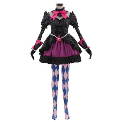 Hana Song Overwatch Cosplay Costume - Sexy Black Officer Dress Suit for Women-Astricos
