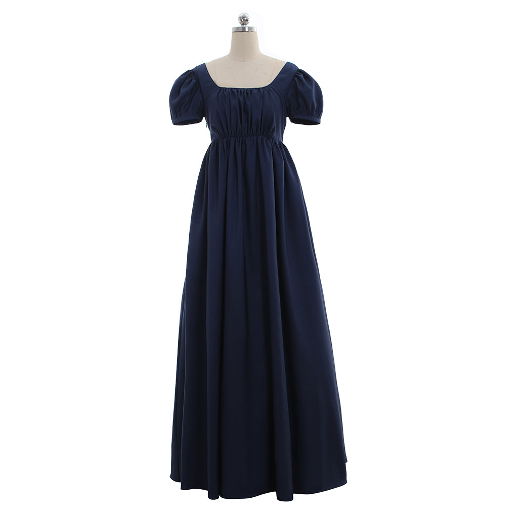Regency Purple Medieval Renaissance Dress - Noble Tea Party Gown for Women-Astricos