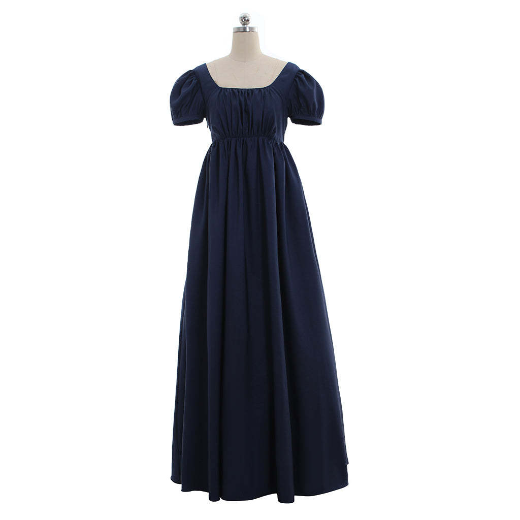 Regency Purple Medieval Renaissance Dress - Noble Tea Party Gown for Women-Astricos