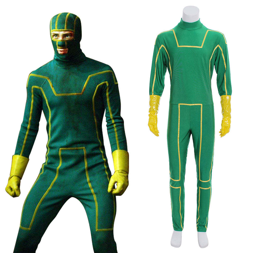 Kick-Ass Dave Lizewski Green Cosplay Costume - Authentic Superhero Outfit-Astricos