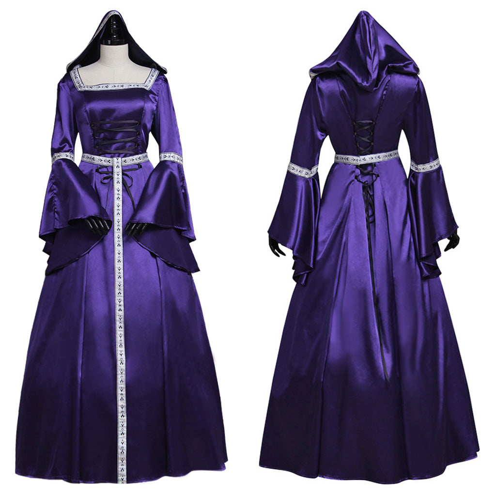 Medieval Vintage Southern Dress - Women's Halloween Cosplay Court Noble Robe with Bell Sleeves-Astricos