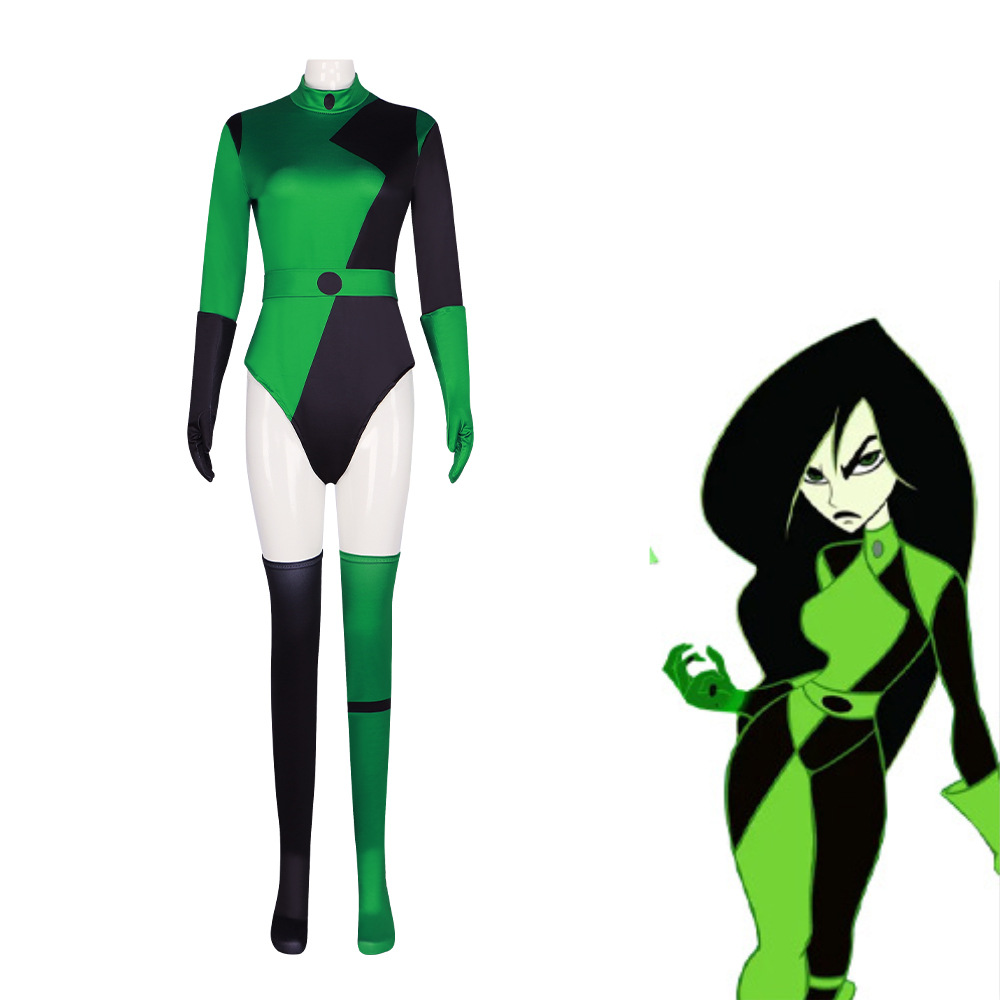 Kim Possible Shego Cosplay Costume Custom For Halloween Comic Con