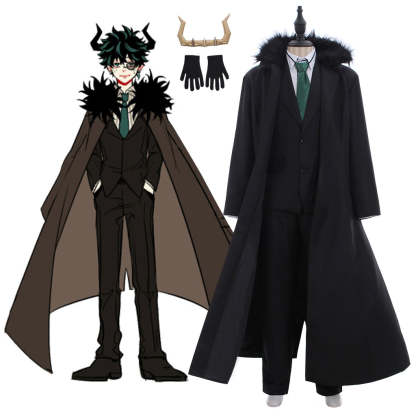 My Hero Academia Izuku Midoriya Cosplay Black Suits - Premium Quality | Astricos-Astricos