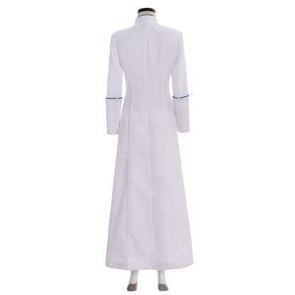 Roman Women White Priest Cassock Robe Gown - Medieval Clergyman Vestments-Astricos