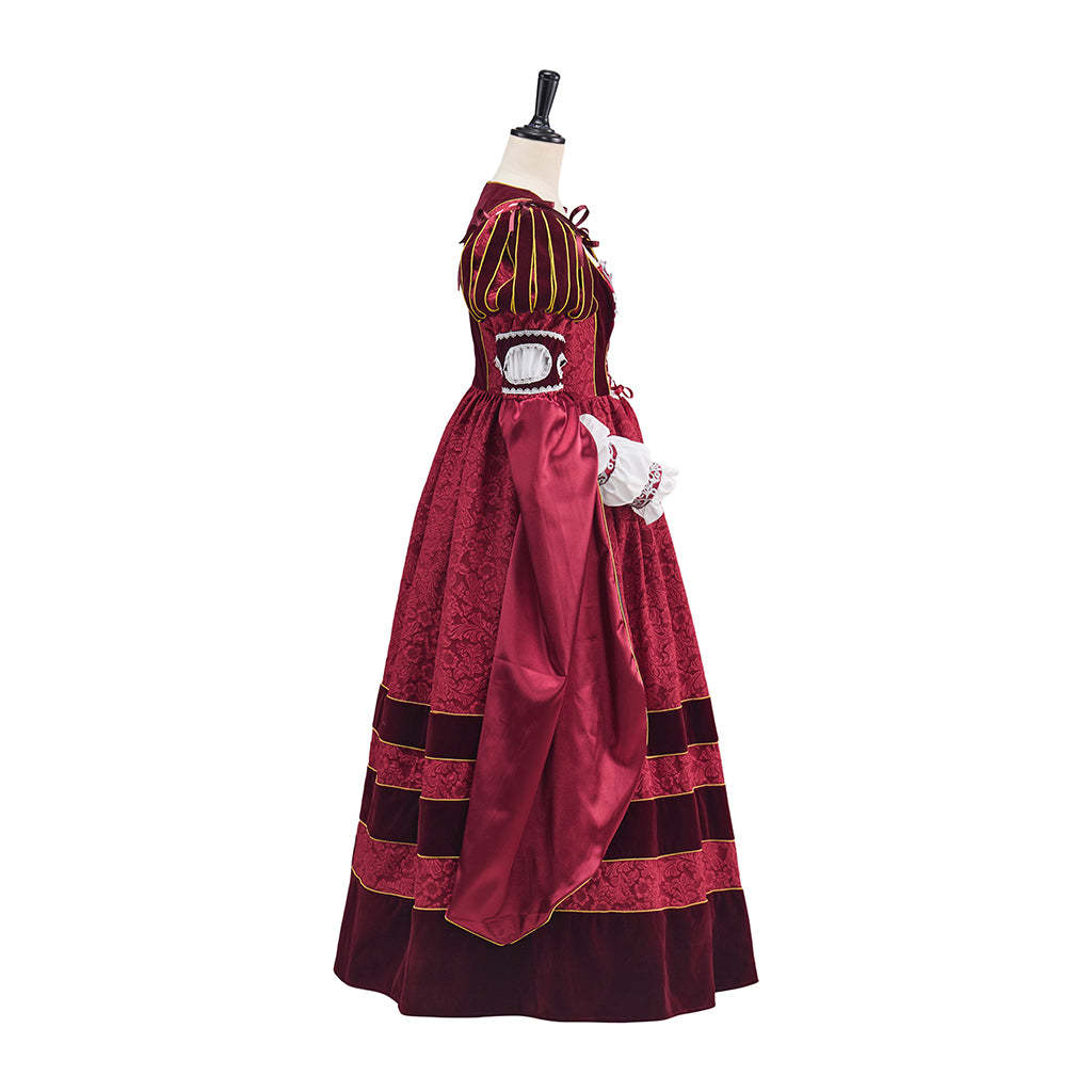 Tudor Dynasty Rose Pink Dress Cosplay Costume - Authentic Historical Outfit-Astricos