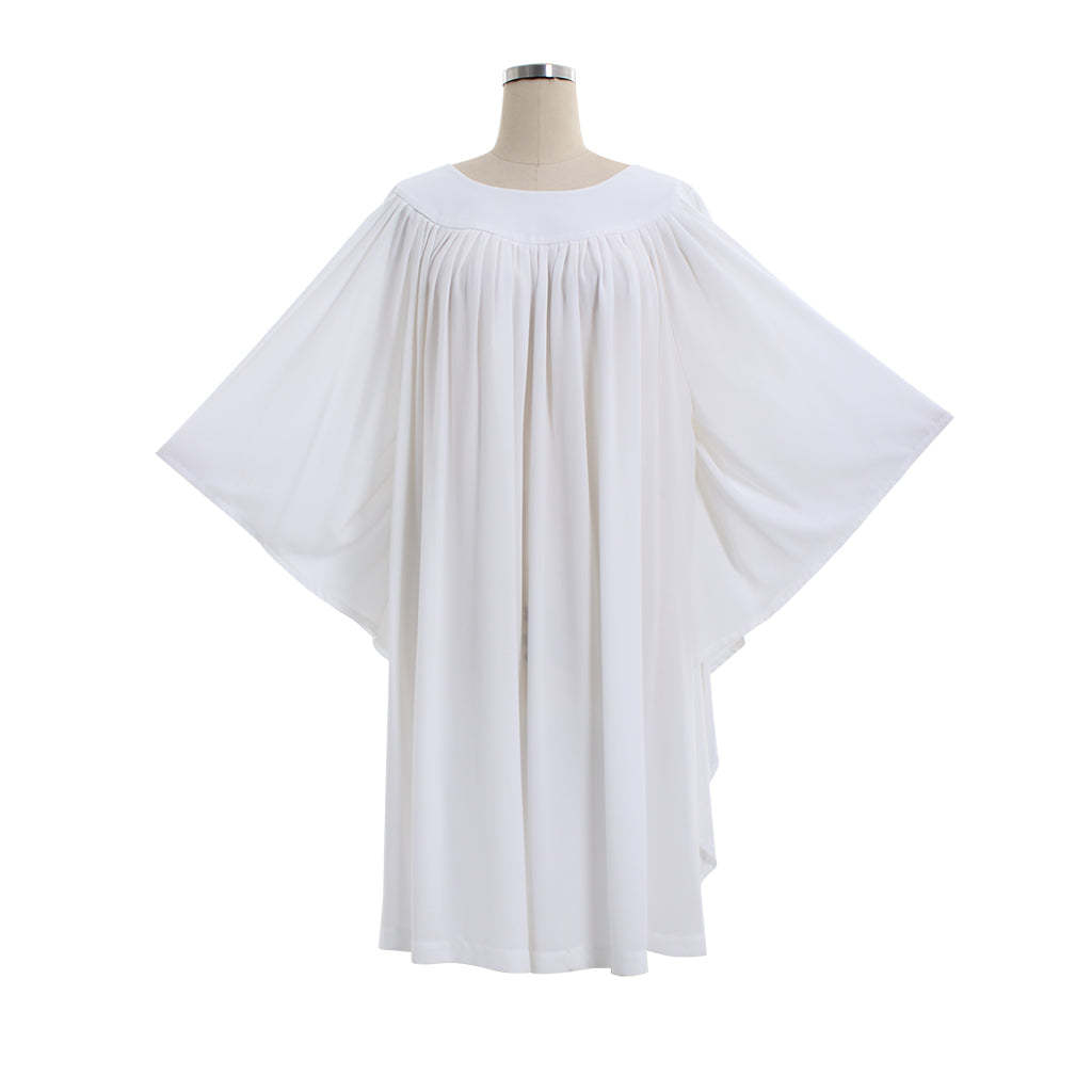 Traditional Women's Church ALB White Vestments Chasuble - Catholic Priests Clergy Surplice Costume | Astricos-Astricos