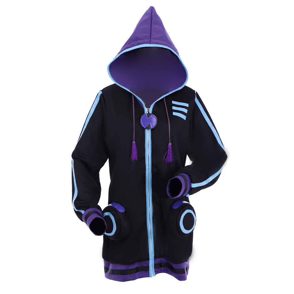 Purple Heart Hoodie Cosplay Costume - Hyperdimension Neptunia Official Outfit-Astricos