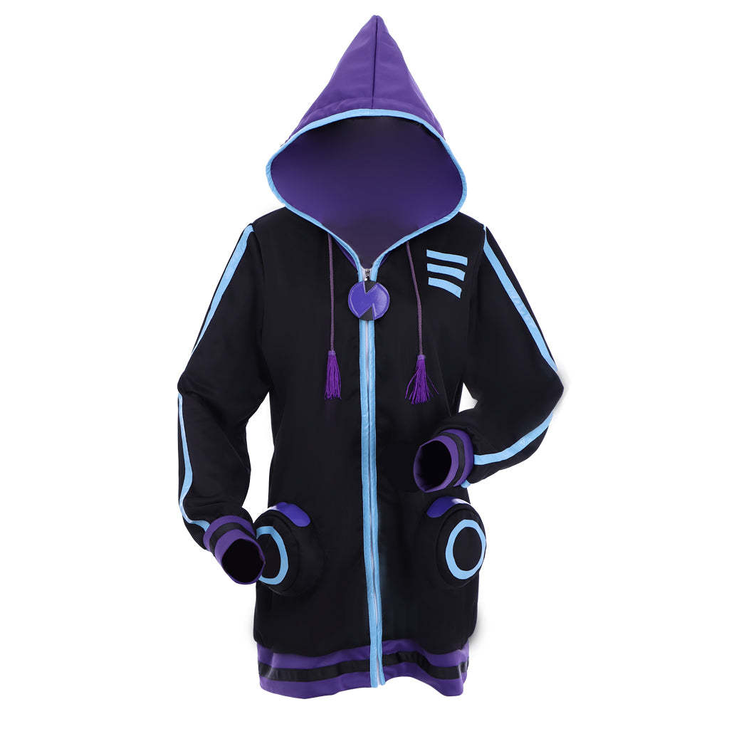 Purple Heart Hoodie Cosplay Costume - Hyperdimension Neptunia Official Outfit-Astricos