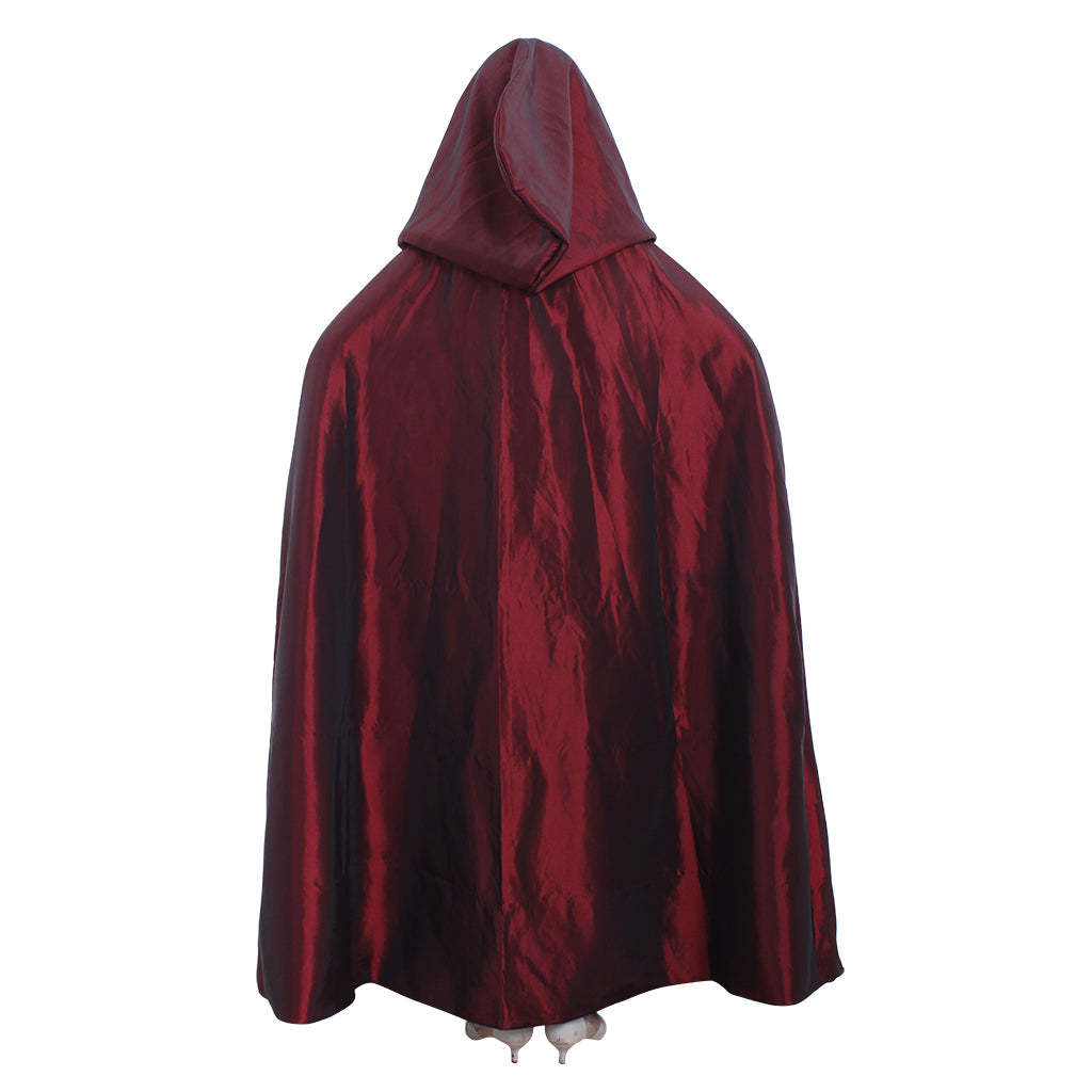 Victorian Red Velvet Cloak - Premium Halloween Cosplay Costume | Astricos-Astricos